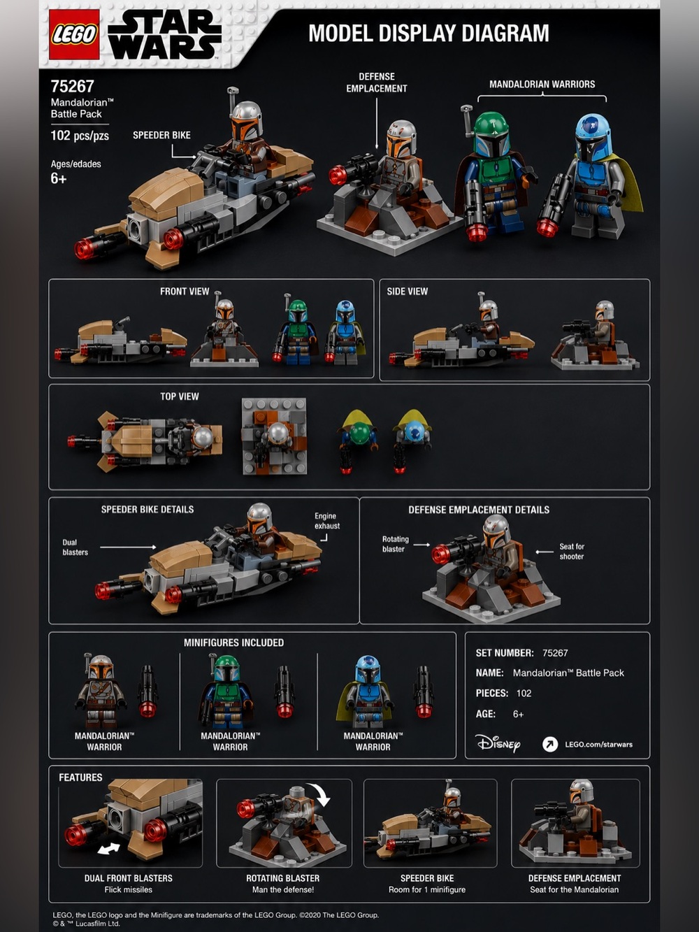 LEGO Star Wars Mandalorian Battle Pack Factory Sealed Bags Box Damage Retired